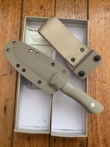Real Steel Knives RS3726C-Coyote BushCraft III Knife with Kydex Sheath