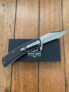 Puma Knife: Puma SGB SONIC Folding Liner Lock Knife with Carbon Fibre Handle