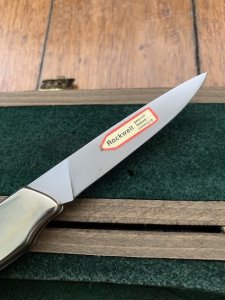 Puma Knife: Puma 1990 Asian Wildlife Collection 'Big Horn Sheep' model SATELITE Folding Knife with Ebony Handle Original Box and matching Warranty #169/200