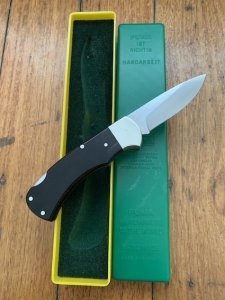 Puma Knife: Puma Original 1996 4 Star Folding Lock Blade Knife with Black Ebony Micarta Handle in Box