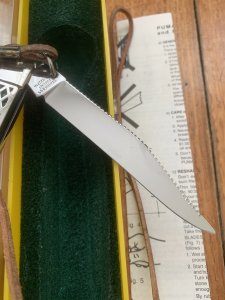 Puma Knife: Puma Vintage 1989 Fishermans Knife in Original Box with Sharpening Paperwork