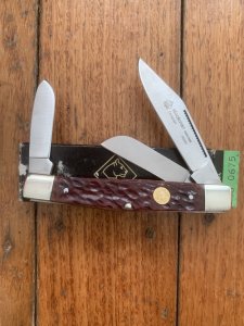 Puma Knife: Puma 2003 Stockman Folding Knife with Brown Jigged Bone Handle