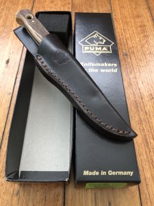 Puma Knife: Puma 2004 Hunters Pal with Stag Handle & Dark Brown Sheath