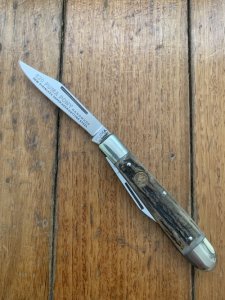 Puma Knife: Puma Original Rare 1979 Pony 620 Twin Blade Knife with Stag Antler Handle