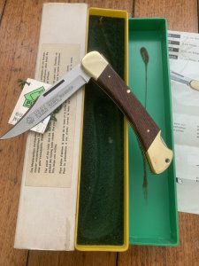 Puma Rare model 970 Game Warden 1987 Hoffritz Folding Lock Knife in box & Warranty #43782
