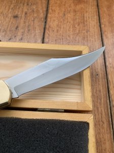 Puma Knife: Puma 1980 Emperor 915 Folding Knife with Stag Antler Handle in Nice Wooden Box