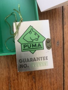 Puma Knife: Puma Original 1982 4 Star Folding Lock Blade Knife with Ivory Micarta Handle in Original Box #16281