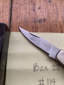 Puma Knife: Puma German 2006-*114 Micro Folding Knife with Stag Antler Handle and Box