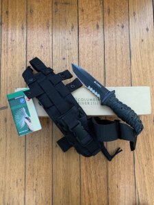 CRKT 2125KV ULTIMA BLACK TANTO TACTICAL MILITARY KNIFE IN TACTICAL SHEATH