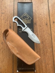 Puma Knife: Puma Very Rare 2002 'FERRANTROPH' Skeleton Knife in Leather Sheath