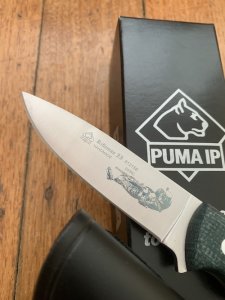 Puma Knife: Puma IP Special Edition 'RIFLEMAN' II Green Micarta Fixed Blade Knife