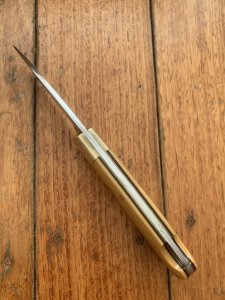 Puma Knife: Puma Original 1985 4 Star Folding Lock Blade Knife with Orange Ivory Micarta Handle