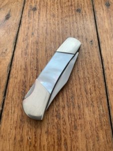 Bear & Son Medium Sized Single Blade Pocket Knife with Mother of Pearl Handle