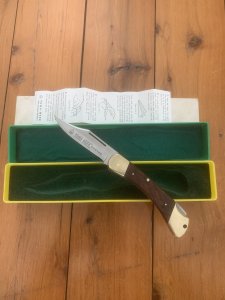 Puma Rare Model 965 Hoffritz Deer Hunter 1987 Folding Lock Knife In Original Box Serial # 43782