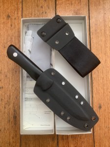 Real Steel Knives RS3725 Black BushCraft III Knife with Kydex Sheath
