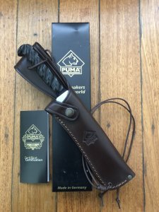 Puma Knife: Puma Special Oryx Edition White Hunter with Brown Leather Sheath