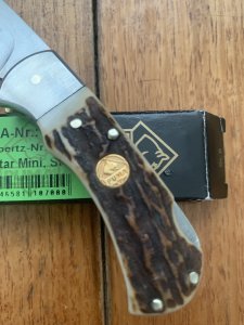 Puma Knife: Puma 4 Star Mini Folding Lock Knife with Stag Antler Handle 2014