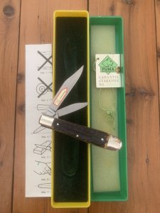 Puma Knife: Puma Original Rare 1984 Pony 620 Twin Blade Knife with Stag Antler Handle #18481
