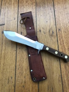 Puma Knife: Puma Original Lightly Used 1977 AUTO-MESSER 6390 White Hunter in original sheath