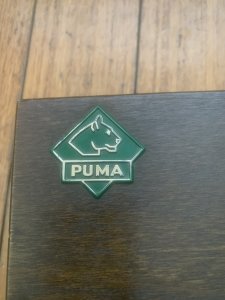Puma Knife: Early 1980's Puma Big Big Bowie knife with Wooden Handle in original Wooden Box