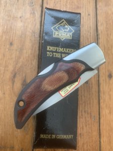 Puma Knife: Rare Puma Gentleman 24 820 Folding Knife with Pakkawood Handle in Black Box #31791
