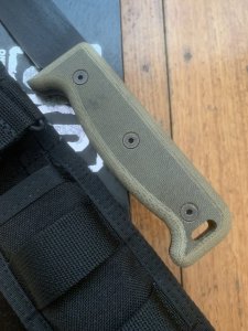 Ontario 2015 Model SK-5 Black Bird Noir Straight Edge Knife with Micarta Handle and Black Nylon Tactical Belt Sheath