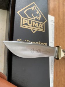 Puma Knife: Puma 1996 Hunters Pal with Stag Antler Handle Sheath & Box