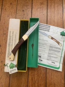 Puma Rare model 970 Game Warden 1987 Hoffritz Folding Lock Knife in box & Warranty #43782