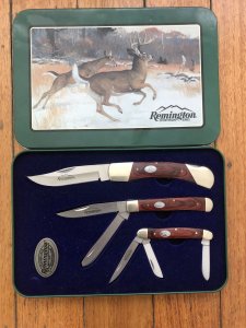 Remington Sportsmen Series 3 Folding Knife Set in Collectable Gift Tin
