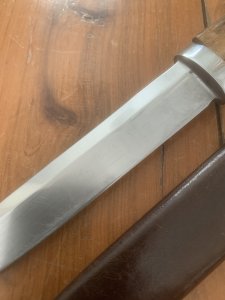 Puma Knife: Puma Vintage Pre-64 USED 941 Boot Knife with Stag Handle & Original Sheath