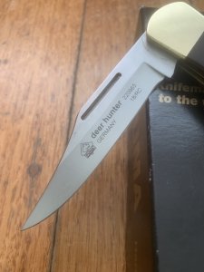Puma Knife: 2018 Puma Deer Hunter Full Sized Folding Lock Knife with Plumwood Handle