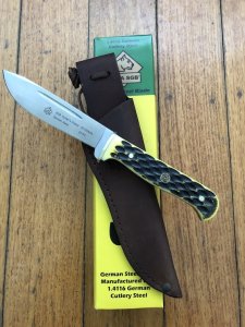 Puma SGB Knife: Puma SGB Hunters Friend Brown Jigged Bone Handle