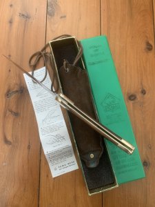 Puma Rare Model 970 Plainsman 1969 Folding Knife with original box & Paperwork & Pouch #96011