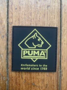 Puma Knife: Puma Gold Embroidered Fabric Patch