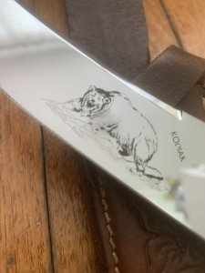 CASE XX USA KODIAK BEAR Knife with Antler Handle and Leather Sheath