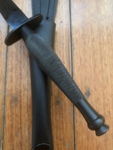 J.NOWILL & SONS  J.ADAMS SHEFFIELD ENGLAND BLACK FS COMMANDO KNIFE