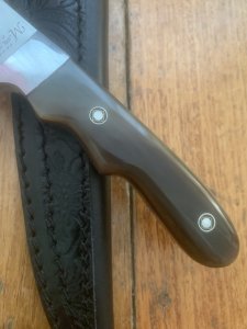 MAFFI SYDNEY AUSTRALIA Brown Handled Fixed Blade Knife With Sheath