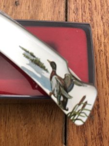 KutMaster USA 'Hoffs' Presentation Mallard Pocket Lock knife in Box