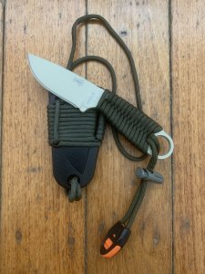 ESEE Knives-ROWEN UZULA Neck Knife Kydex Sheath & Paracord