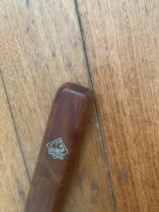 Puma Knife: Rare Puma Original Cut Throat Razor No 198 CAUDANO TORINO in Original Wooden Box