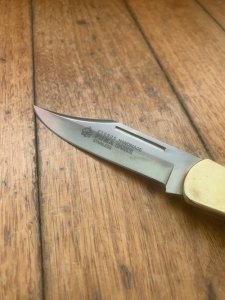 Puma Knife: Puma 1998 Duke Folding Knife with Stag Antler Handle in Pouch