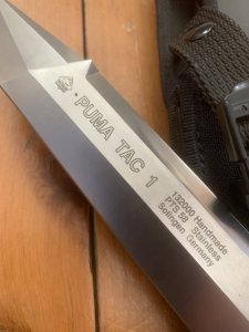 Puma Knife: Puma Rare Early 1st Edition Huntac TAC 1 Tactical Tanto Survival Knife