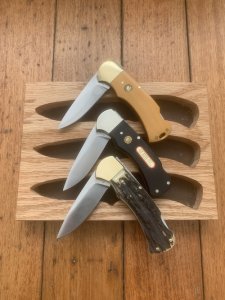 Puma Set of 3 - Full Size 4 Star Folding Knife Set in Display