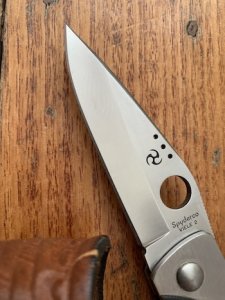 Spyderco VIELE 2 Japanese Straight Edge Lock Back Folding Knife with Pouch