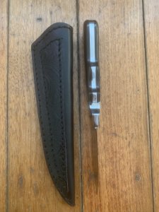 MAFFI SYDNEY AUSTRALIA Brown Handled Fixed Blade Knife With Sheath