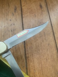Puma Rare Model 973 Game Warden 1984 Gut Blade and and Plain Blade Folding Knife with original box & Paperwork #18481
