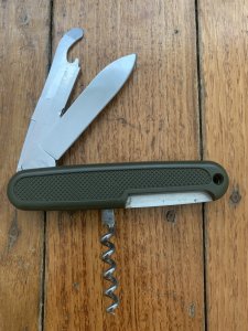 AITOR/BUNDESWEHR German Army Folding Pen Knife with Saw Blade Cork Screw and Awl