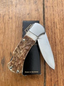 Puma Knife: Puma 4 Star Mini Folding Lock Knife with Stag Antler Handle 2004