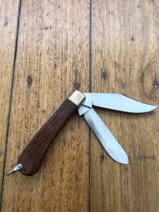 Puma Knife: Puma Original Rare 1970's-80's Gelder Twin Blade Knife with Tools and Jacaranda Handle