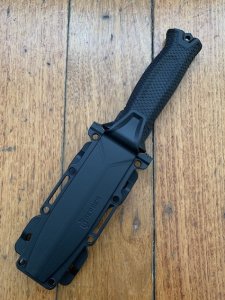 GERBER USA Made Black Stealth Model Drop Point Military Knife in Tactical Sheath